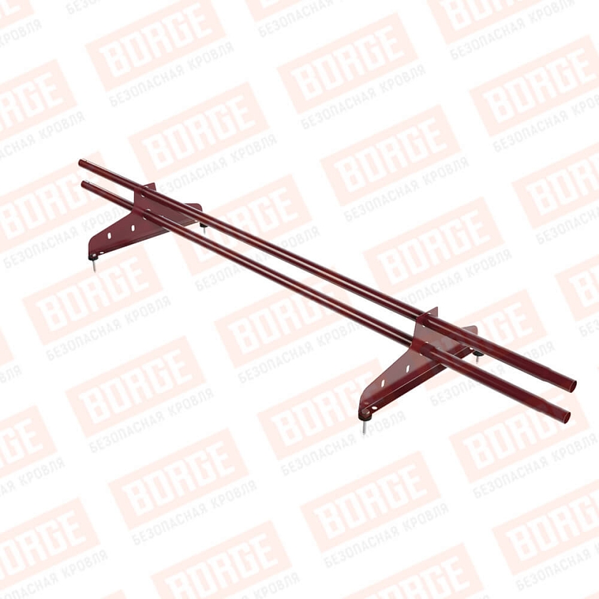 Снегозадержатель трубчатый NewLine 1,5м, D-25мм, 2 опоры, красное вино (RAL 3005)