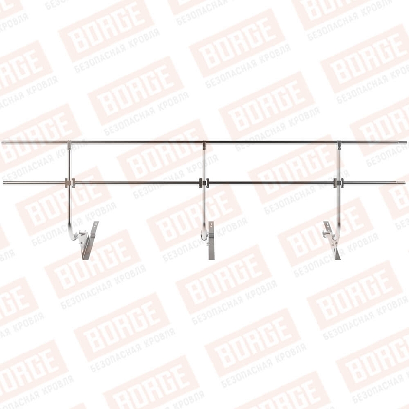 Ограждение кровельное BORGE H-90см, 3м , для композитной черепицы, цинк