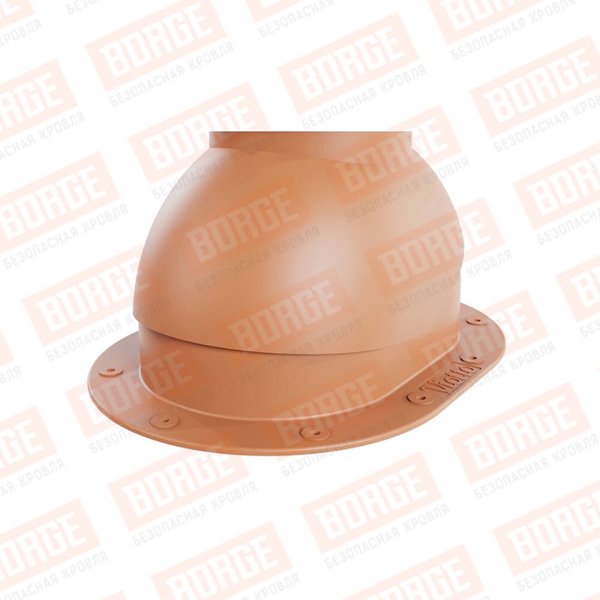 Выход вентиляции канализации Viotto, для готовой мягкой и фальцевой кровли, терракотовый (RAL 8004)