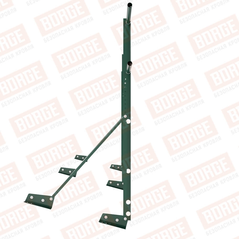 Ограждение декоративное NewLine H-120см, 3м, для фальцевой кровли, зеленый мох (RAL 6005)