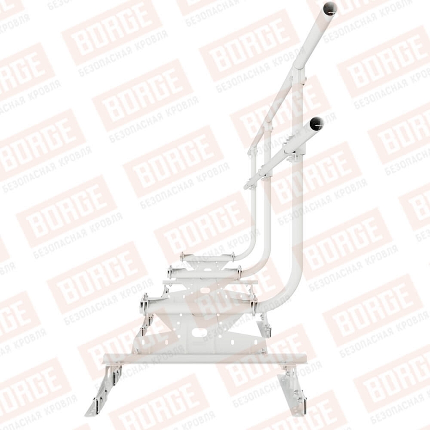 Ограждение кровельное BORGE H-90см, 3м, для параллельного фальца, сигнально-белый (RAL 9003)