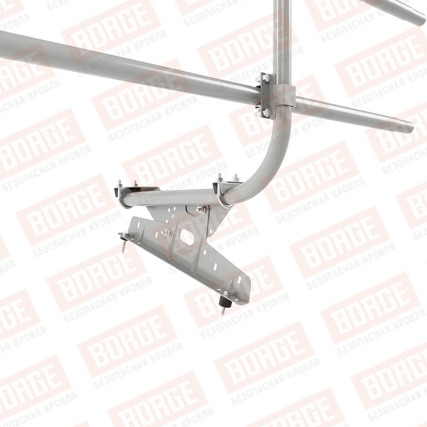Ограждение кровельное BORGE H-60см, 3м, бело-алюминиевый (RAL 9006)