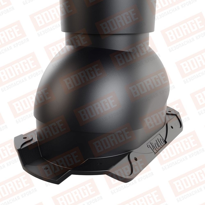 Труба вентиляционная Viotto, для профнастила С20, d-110мм, h-550мм, утепленная, чёрный (RAL 9005)