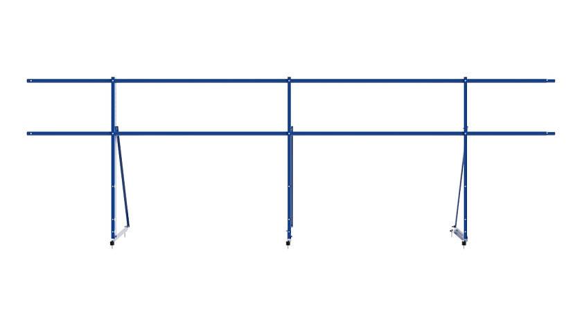 Ограждение кровельное NewLine H-90см, 3м, сигнально-синий (RAL 5005)