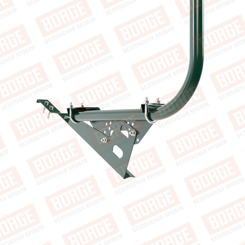 Ограждение кровельное BORGE H-120см, 3м, для черепичной кровли, зеленый мох (RAL 6005)