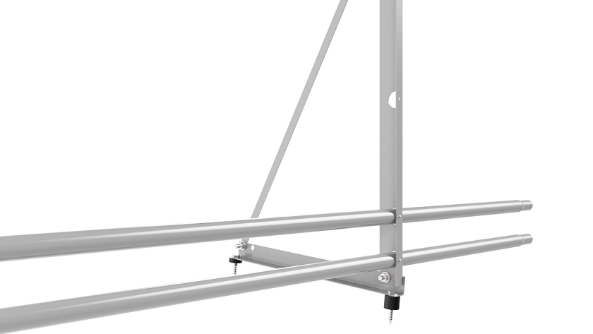 Ограждение кровельное NewLine H-90см, 3м, сигнально-серый (RAL 7004), с двумя доп. трубами