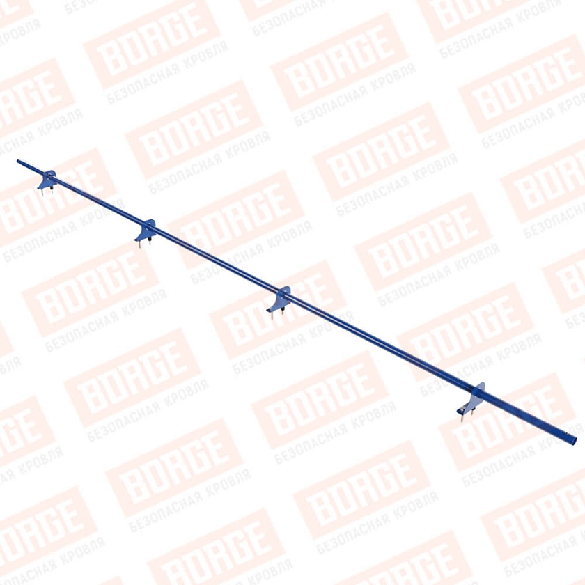 Снегозадержатель однотрубчатый NewLine 3м, D-25мм, 4 опоры, сигнально-синий (RAL 5005)