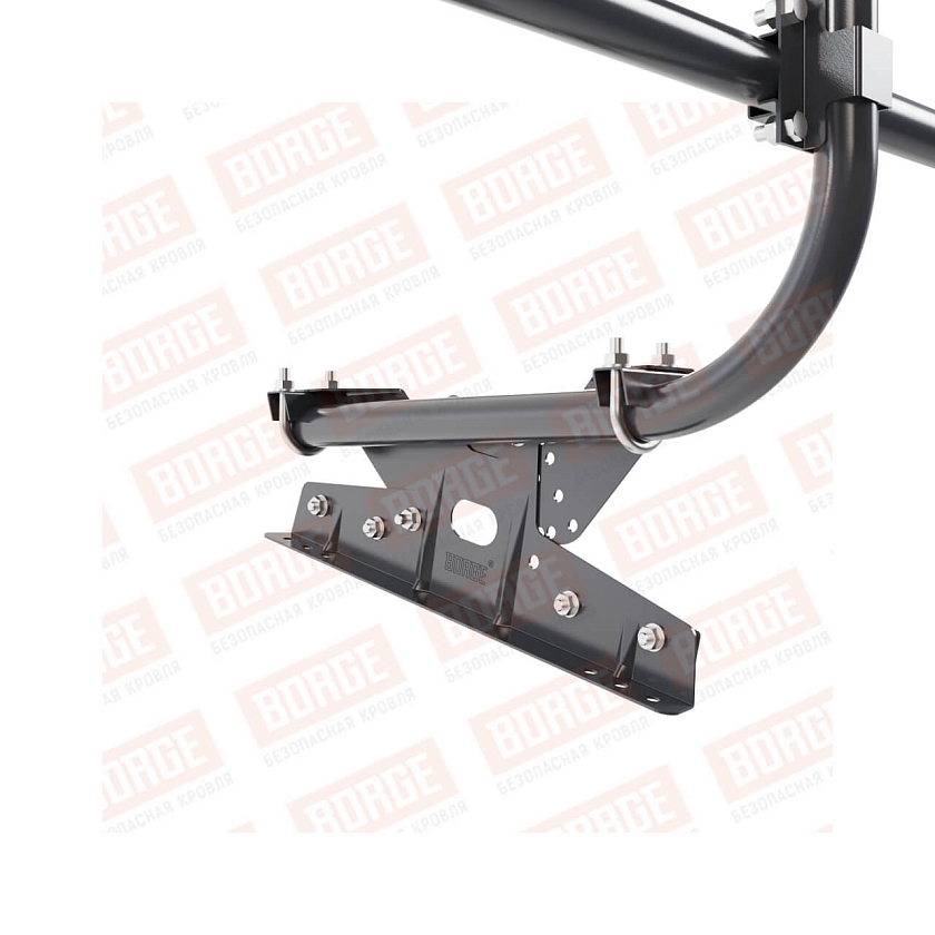 Ограждение кровельное BORGE H-60см, 3м, для фальцевой кровли, серый графит (RAL 7024 matt)