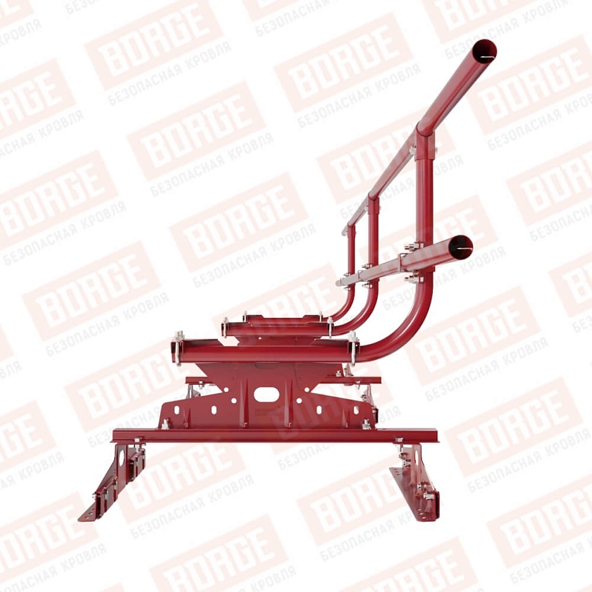 Ограждение кровельное BORGE H-60см, 3м, для параллельного фальца, рубиново-красный (RAL 3003)