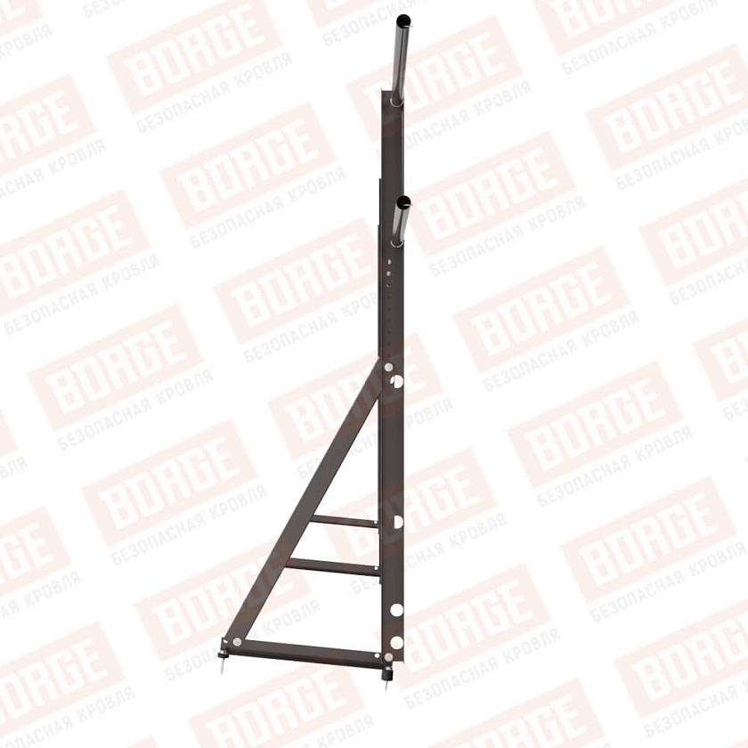 Ограждение кровельное Русский Рубеж H-120см, 3м, серо-коричневый (RAL 8019)