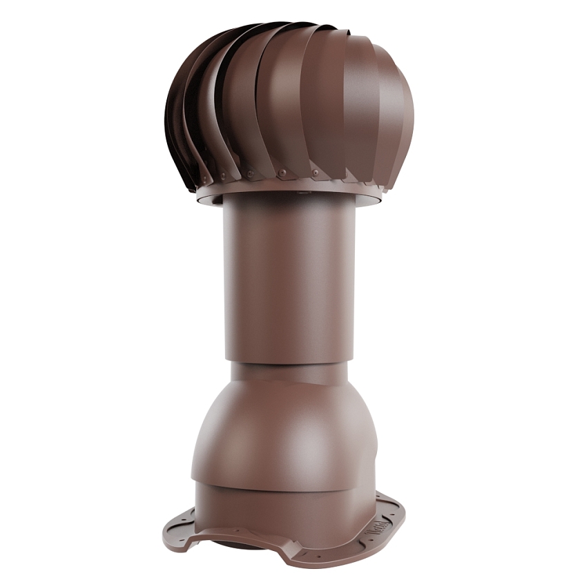 Роторная вентиляция Viotto, для МЧ Адаманте, d-110мм, неутепленная, коричневый шоколад (RAL 8017)