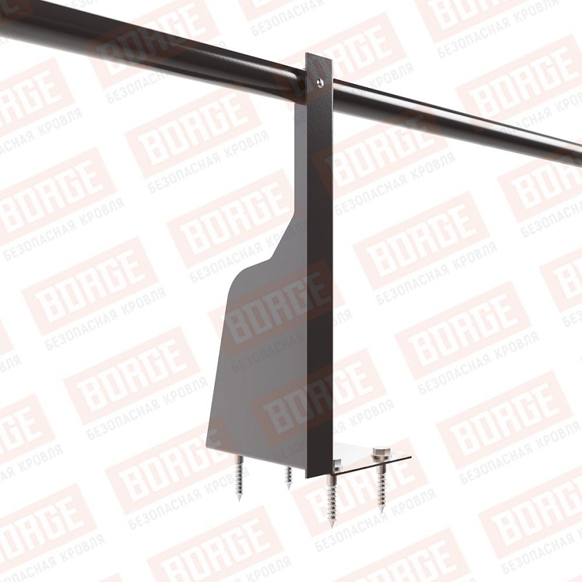 Ограждение плоских кровель NewLine Н-30, 3м, верхнее крепление, серо-коричневый (RR 32)