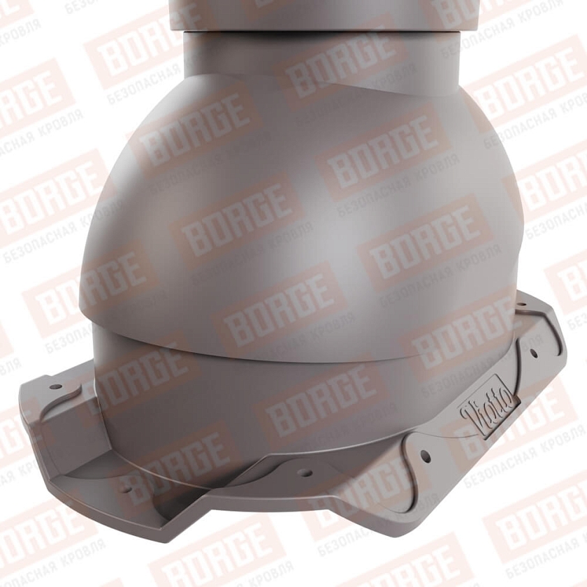 Выход вентиляции канализации Viotto, для профнастила С20, серо-коричневый (RAL 8019)