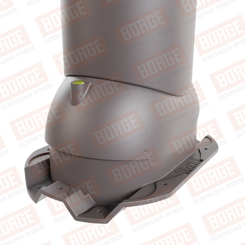 Труба вентиляционная Viotto, для профнастила С21, d-125мм, утепленная, серо-коричневый (RAL 8019)