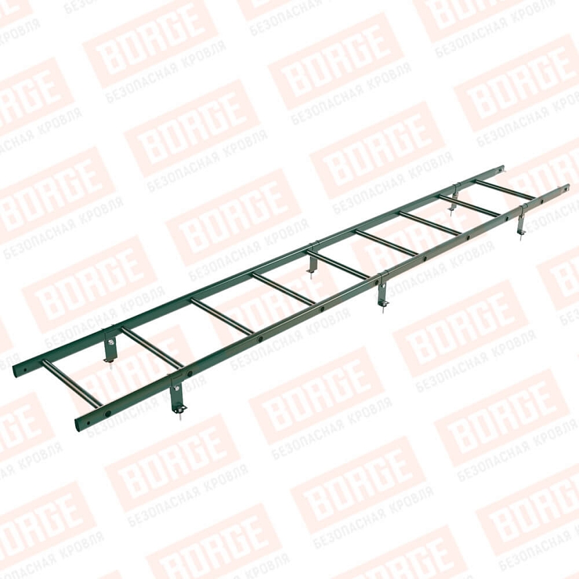 Комплект лестница кровельная BORGE 2,7м, зеленый мох (RAL 6005)