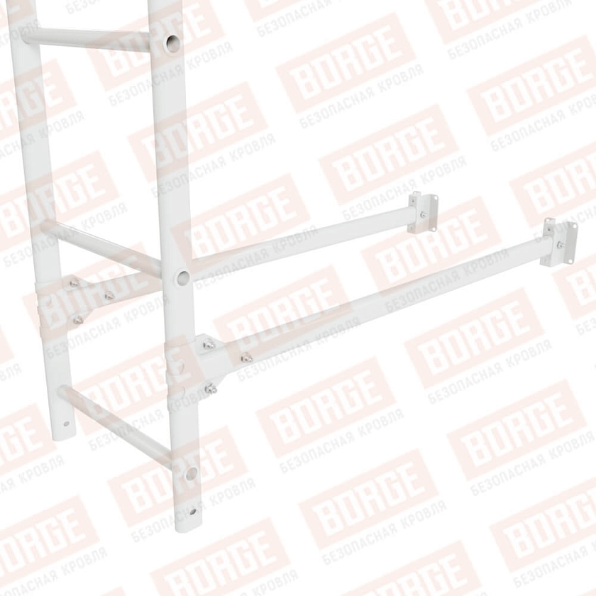 Комплект лестница фасадная BORGE (верхняя секция), 2,7м, сигнально-белый (RAL 9003)