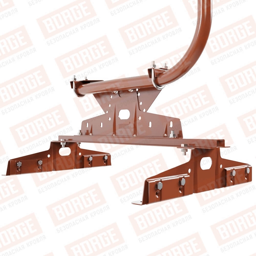 Ограждение кровельное BORGE H-90см, 3м, для параллельного фальца, терракотовый (RAL 8004)