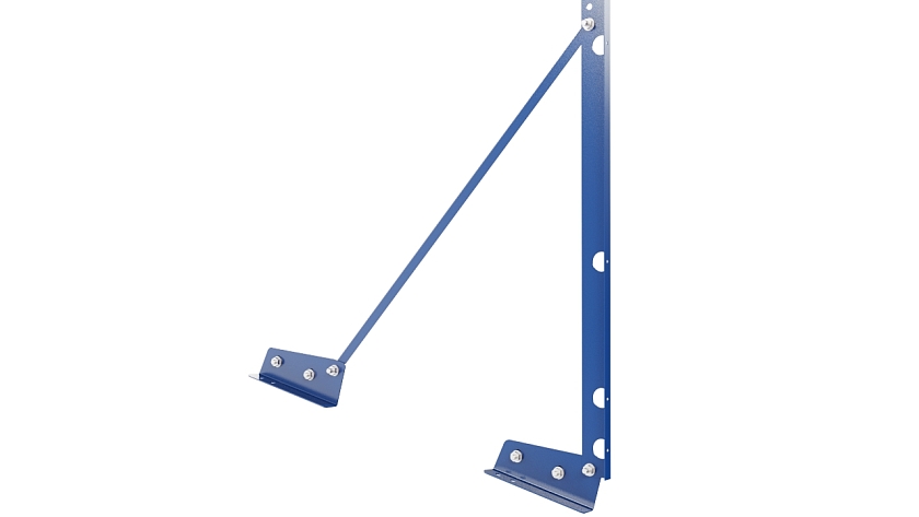 Ограждение кровельное NewLine H-120см, 3м, для фальцевой кровли, сигнально-синий (RAL 5005)