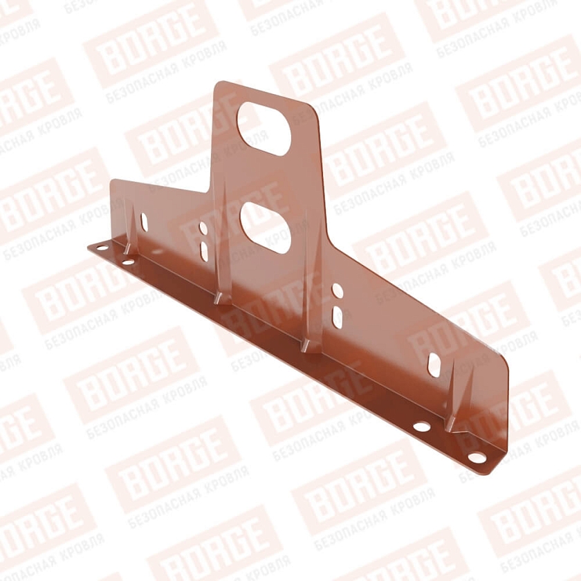 Универсальный кронштейн Русский Рубеж 25х45мм, оцинк., терракотовый (RAL 8004)