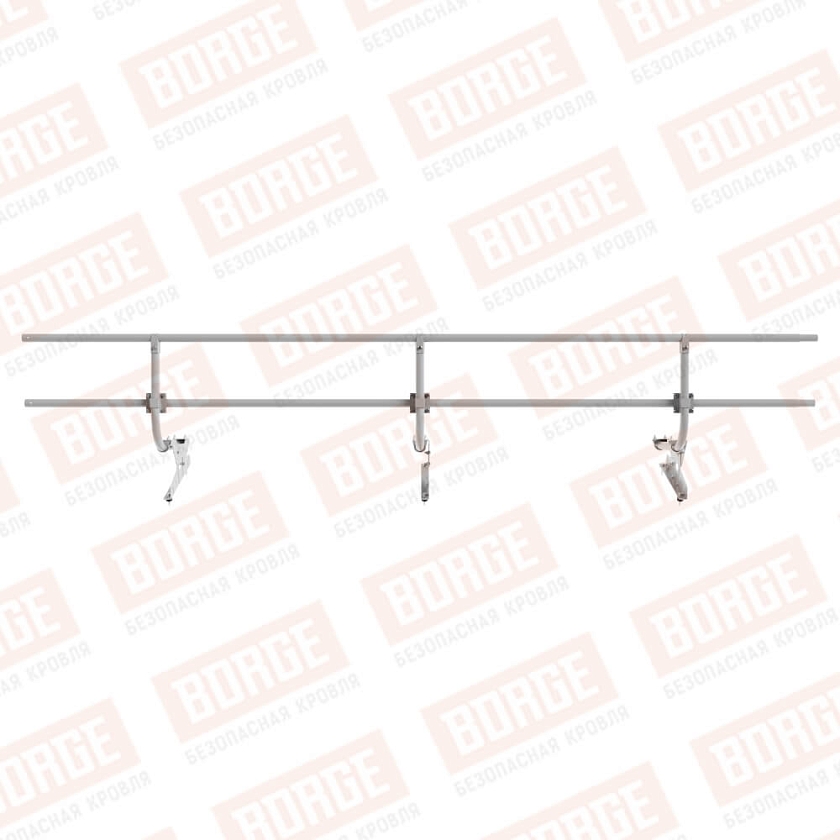 Ограждение кровельное BORGE H-60см, 3м, сигнально-серый (RAL 7004)