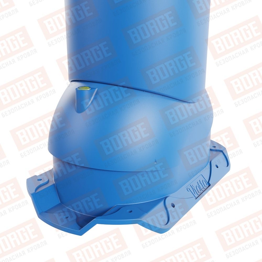 Труба вентиляционная Viotto, для профнастила С20, d-150мм, утепленная, сигнально-синий (RAL 5005)