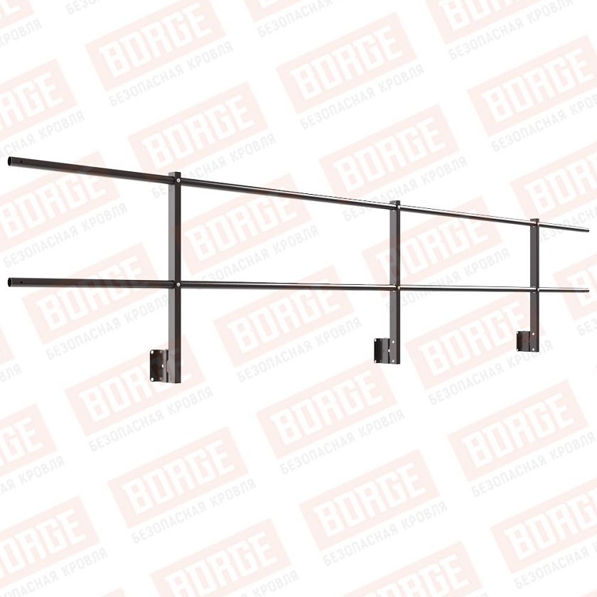 Ограждение парапетное NewLine H-60см, 3м, серо-коричневый (RR 32)