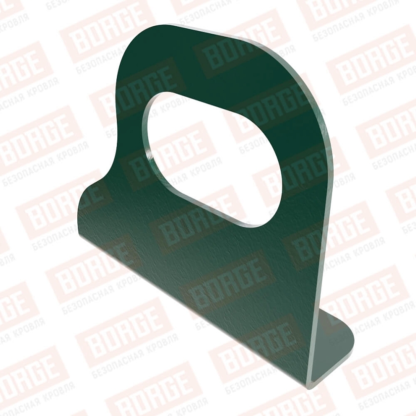 Кронштейн снегозадержателя однотрубчатого BORGE, зеленый мох (RAL 6005)