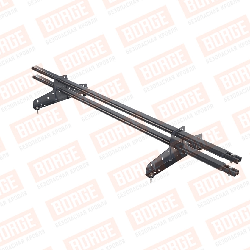 Снегозадержатель трубчатый BORGE 1,5м, 2 опоры, серый графит (RAL 7024)