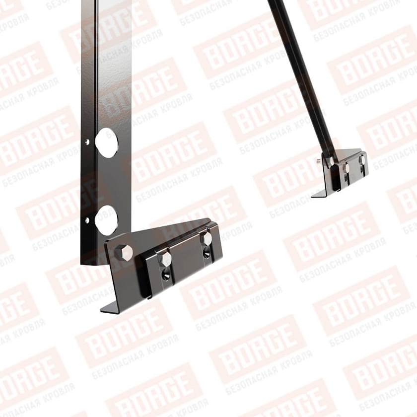 Ограждение декоративное NewLine H-120см, 3м, для фальцевой кровли, чёрный (RAL 9005)