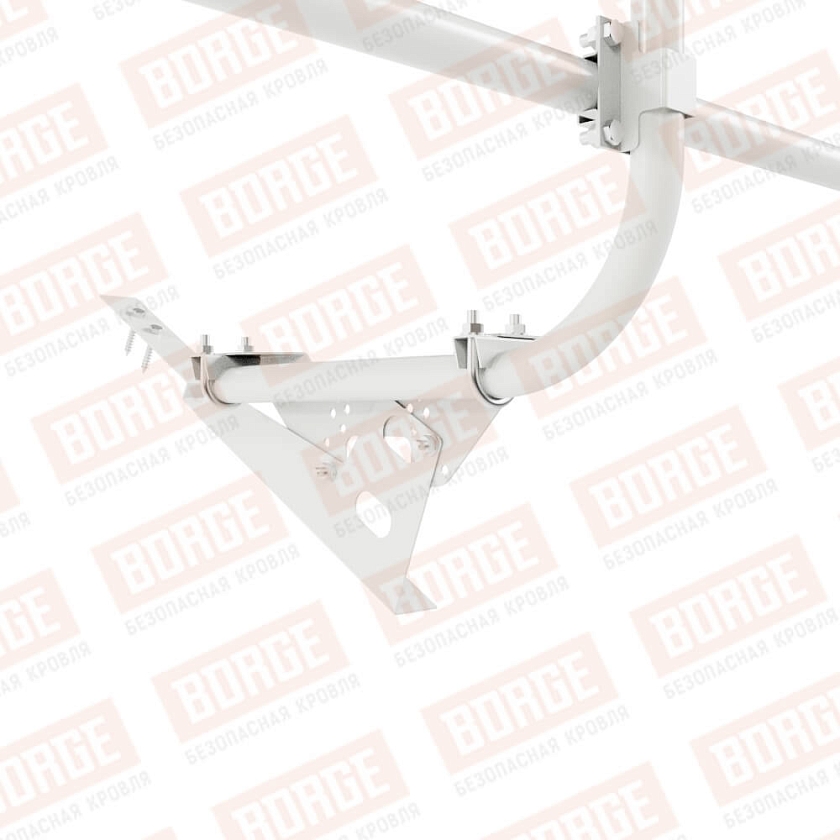 Ограждение кровельное BORGE H-60см, 3м, для композитной черепицы, сигнально-белый (RAL 9003)