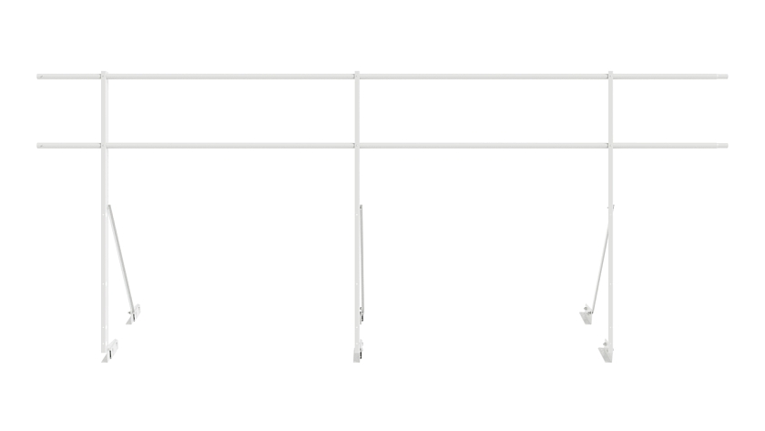 Ограждение кровельное NewLine H-120см, 3м, для фальцевой кровли, сигнально-белый (RAL 9003)