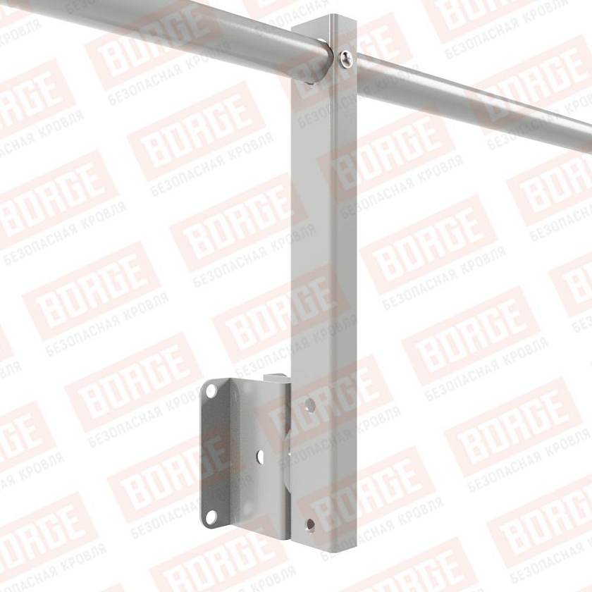 Ограждение парапетное NewLine H-30см, 3м, бело-алюминиевый (RAL 9006)