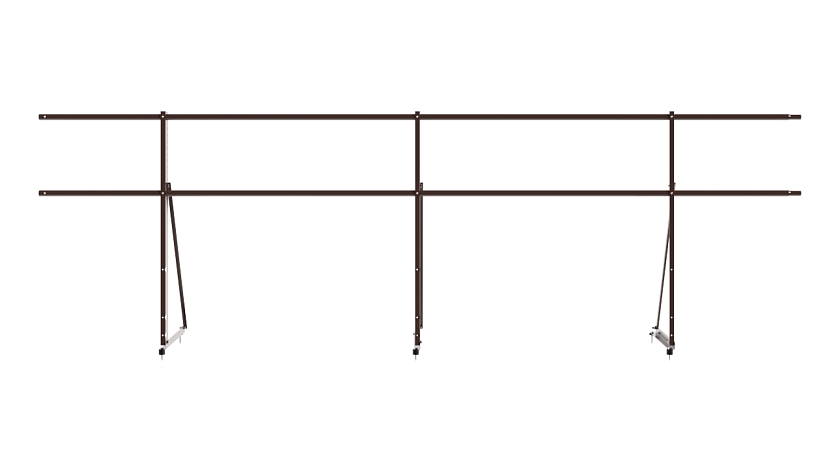 Ограждение кровельное NewLine H-90см, 3м, коричневый шоколад (RAL 8017)