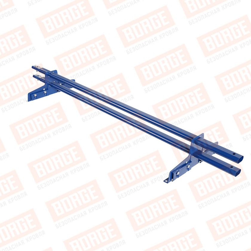 Снегозадержатель трубчатый Русский Рубеж 25х45мм, 1,5м, 2 опоры, для фальц. кров., сигнально-синий (RAL 5005)