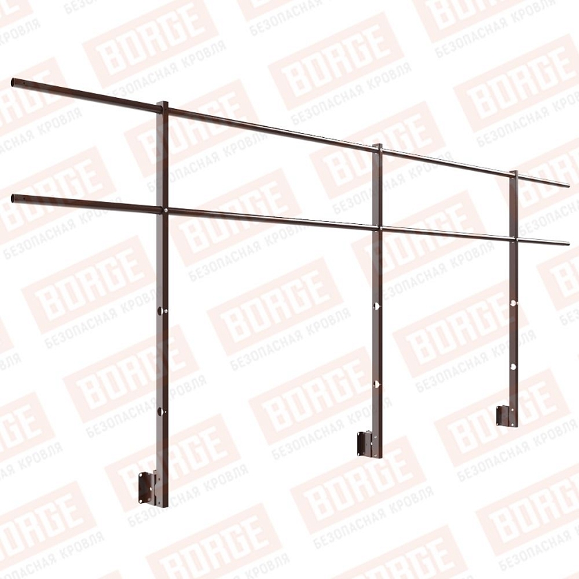 Ограждение парапетное NewLine H-120см, 3м, коричневый шоколад (RAL 8017)