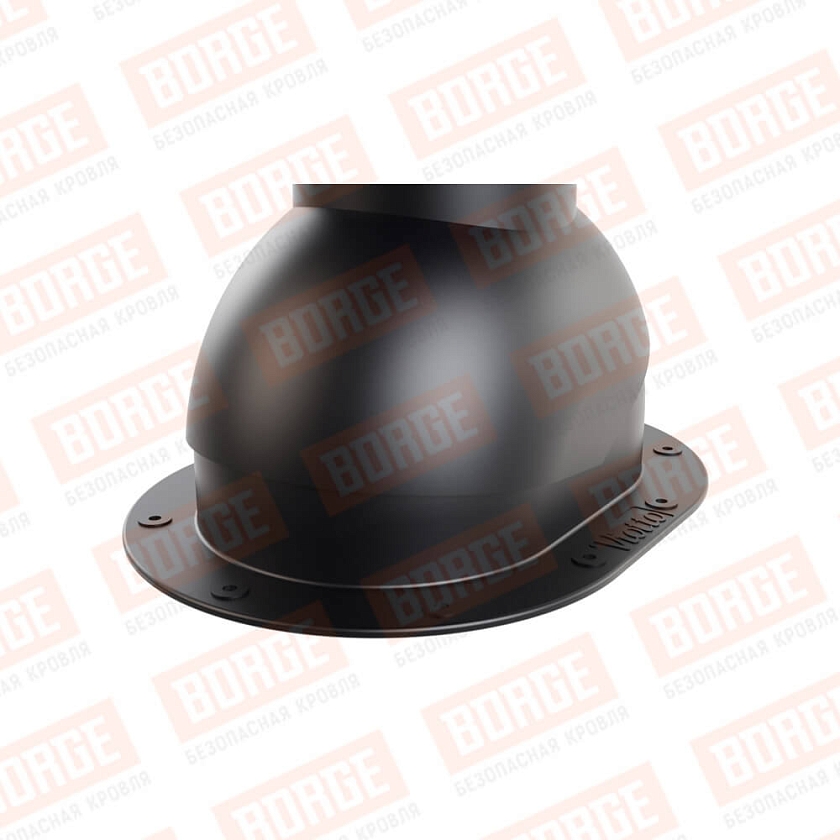 Выход вентиляции канализации Viotto, для готовой мягкой и фальцевой кровли, чёрный (RAL 9005)