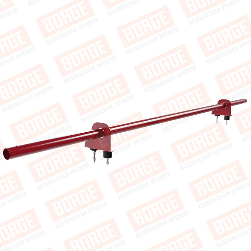 Снегозадержатель однотрубчатый NewLine 1,5м, D-25мм, 2 опоры, рубиново-красный (RAL 3003)