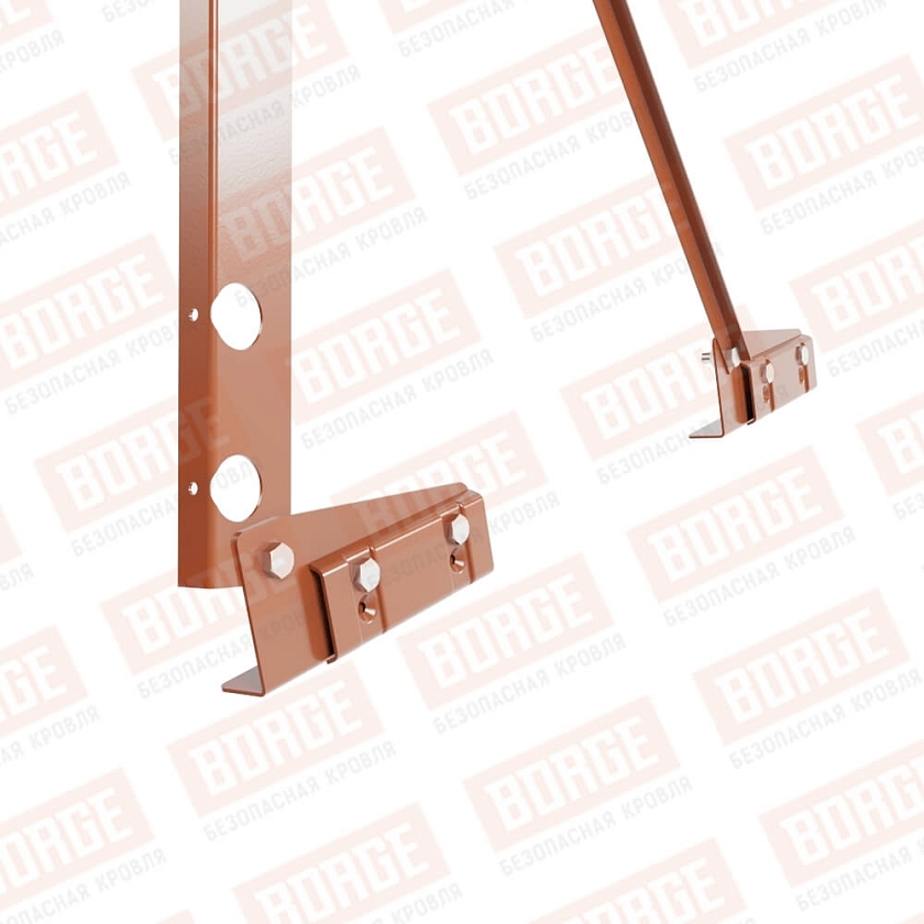 Ограждение декоративное NewLine H-120см, 3м, для фальцевой кровли, терракотовый (RAL 8004)