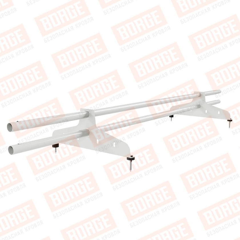Снегозадержатель трубчатый NewLine 1,5м, D-25мм, 2 опоры, сигнально-белый (RAL 9003)