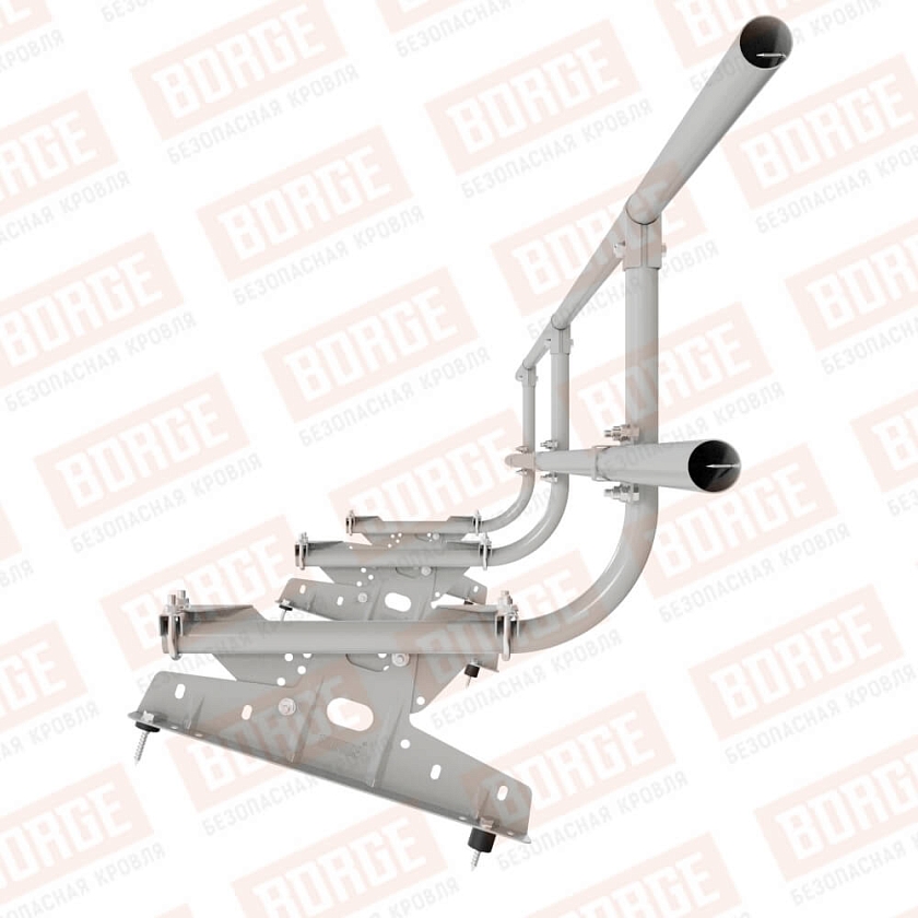 Ограждение кровельное BORGE H-60см, 3м, бело-алюминиевый (RAL 9006)