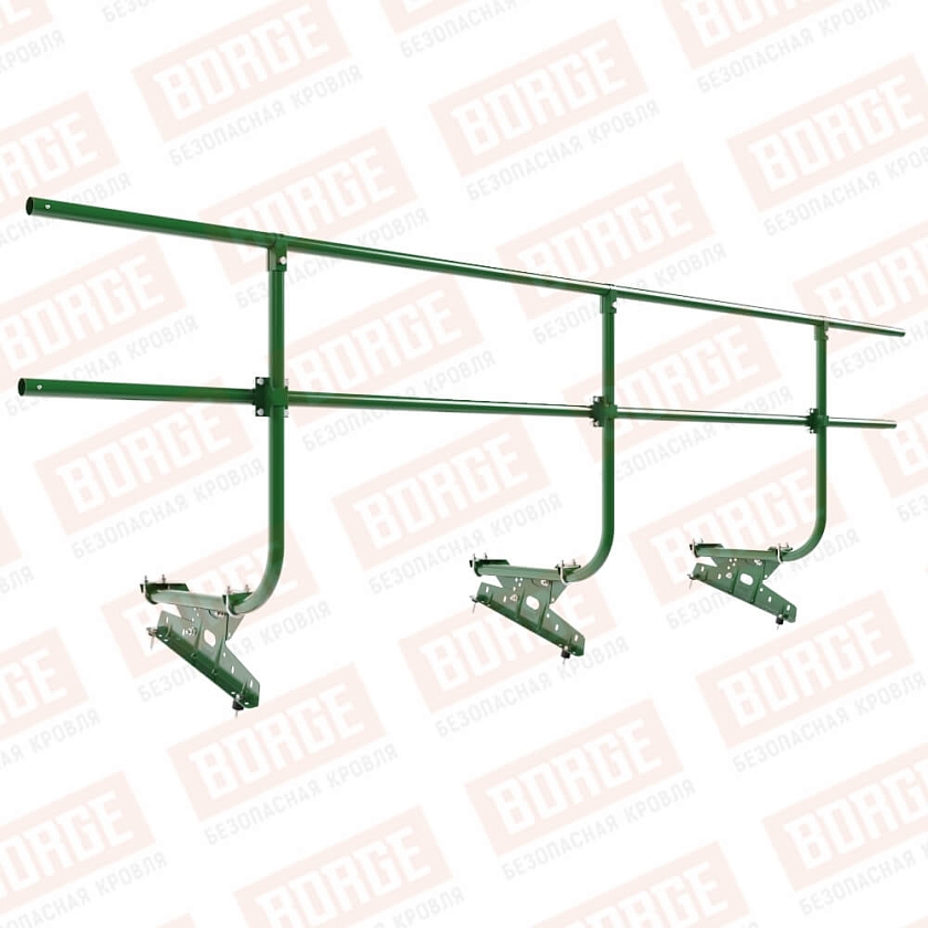 Ограждение кровельное BORGE H-90см, 3м, лиственно-зеленый (RAL 6002)