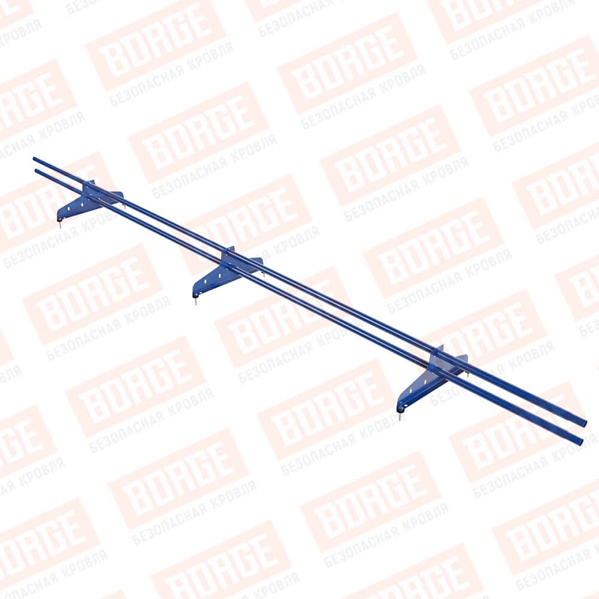 Снегозадержатель трубчатый NewLine 3м, D-25мм, 3 опоры, сигнально-синий (RAL 5005)