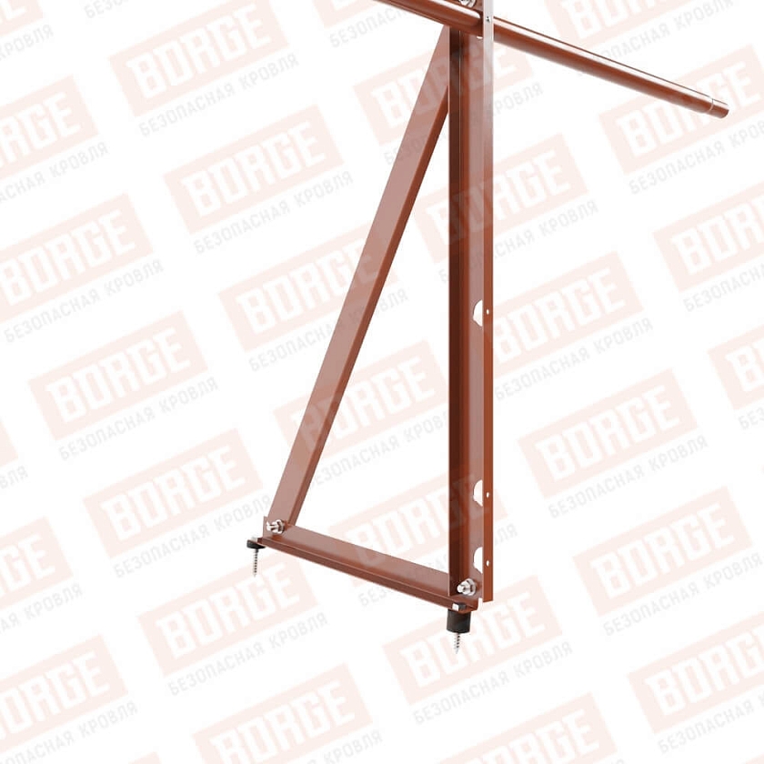 Ограждение кровельное Русский Рубеж H-90см, 3м, терракотовый (RAL 8004)