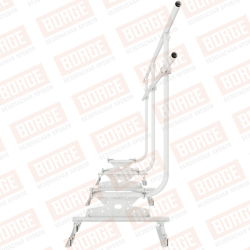 Ограждение кровельное BORGE H-120см, 3м, для параллельного фальца, сигнально-белый (RAL 9003)