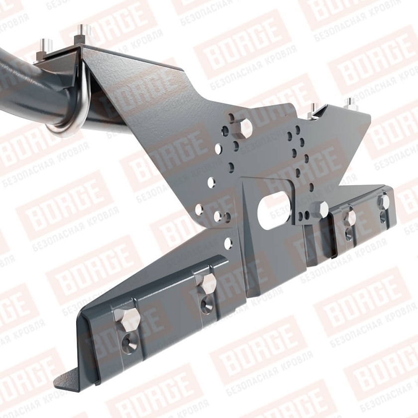 Ограждение кровельное BORGE H-90см, 3м, для фальцевой кровли, антрацитово-серый (RAL 7016)