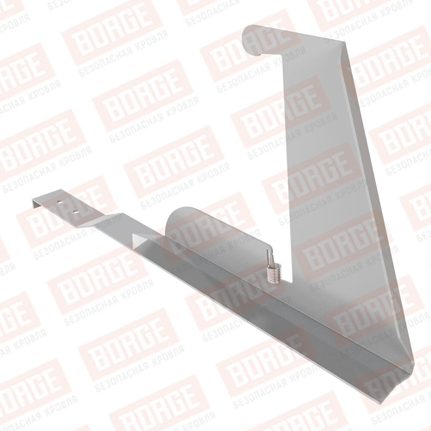 Кронштейн снегозадерживающей решетки BORGE, для черепичной кровли, сигнально-серый (RAL 7004)