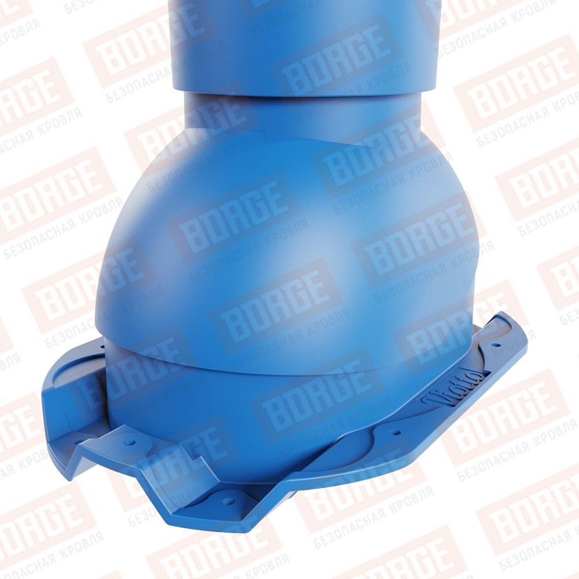 Труба вентиляционная Viotto, для профнастила С21, d-110мм, h-550мм, неутепленная, сигнально-синий (RAL 5005)