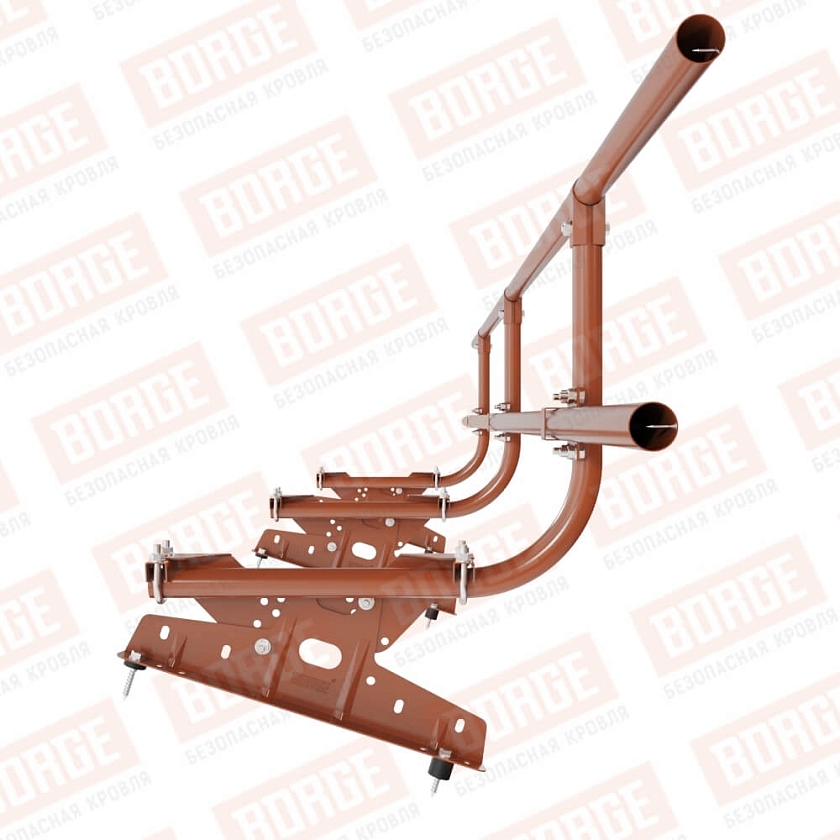 Ограждение кровельное BORGE H-60см, 3м, терракотовый (RAL 8004)