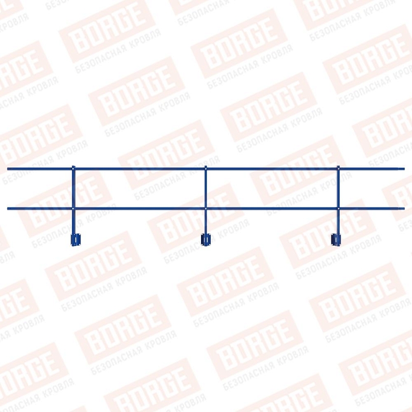 Ограждение парапетное NewLine H-60см, 3м, сигнально-синий (RAL 5005)