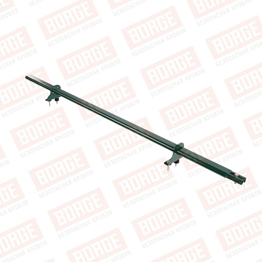 Снегозадержатель однотрубчатый BORGE 1,5м, 2 опоры, зеленый мох (RAL 6005)